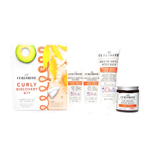 Curlsmith - Curly Wash Day Discovery Kit | Complete Wash Day Kit, Perfect for People with Type 3 Curls | Cleanse, Control Frizz, Nourish & Hydrate Hair for Bouncy Curls