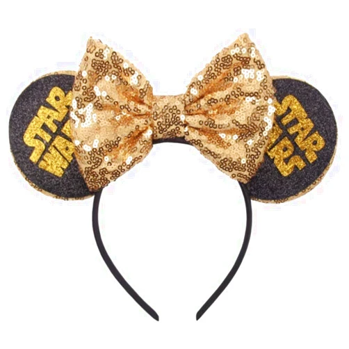 CLGIFT Ears, Black Mouse Ears, Darth Vader, Mickey Ears (Gold SW)