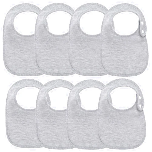 Lazyrhino 8 Pack Baby Bibs Unisex Adjustable Drooling Bibs with Snaps Ultra Soft Absorbent Teething Bibs for Boys and Girls