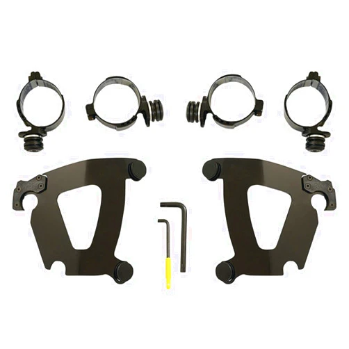 Memphis Shades Black Trigger Lock Mount Kit for Road Warrior Fairing Compatible for Harley Davidson Softail Fat Bob-FXFB 2018-2019 - Black