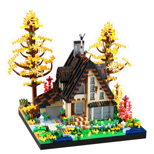 GOTIMON Micro Mini Blocks Architecture Wooden Building Blocks Toys, Tree House Architecture Building Blocks Sets, Gifts for Adults and Kids (2635 PCS)