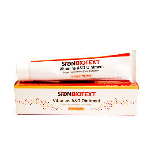 SION BIOTEXT A and D Ointment by Sion Biotext Baby Diaper Rash Vitamin A + D Cream for Dry Skin, Cuts, Burns Soothing Baby Care Medical Moisturizer + First Aid. (1 Tube 4oz)