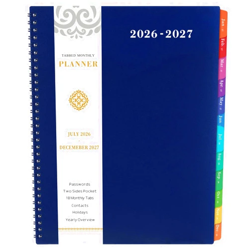 Artfan 2026-2027 Monthly Planner - Planner 2026-2027, JUL 2026 - DEC 2027, 9