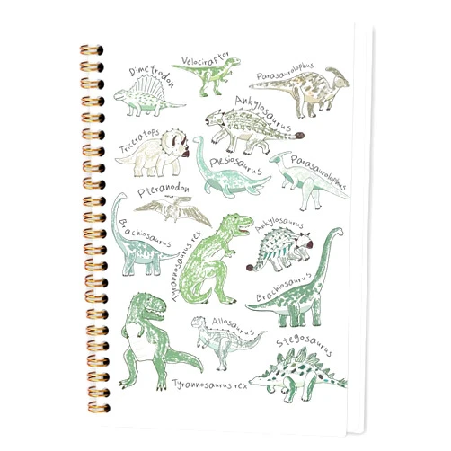 Nvucamd Kids Dinosaur Spiral Notebook, Dinosaur Journal Notebook, Dino Journaling Notebooks for Boys Kids, Cute Dino Office School Supplies Gifts, 5.5x8.3 Inch