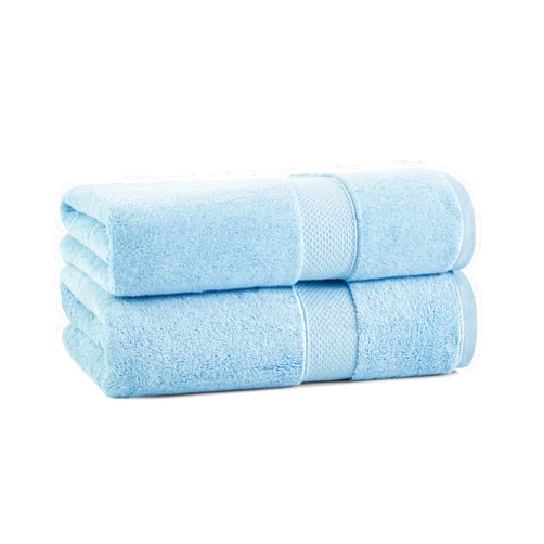 Aston & Arden Egyptian Bath Towels - Pack of 2 - Oversized Ultra Soft Thick & Absorbent, 100% Ringspun Egyptian Cotton Bathroom Towel for Spa, Hotel, 600 GSM, 30 x 54 in, Blue