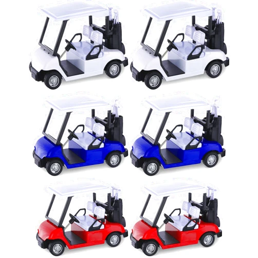 Yunsailing 6 Pcs 4.72 Inch Mini Golf Cart Miniature Diecast Golf Cart Decorations Golf Birthday Decorations Metal Pull Back Die Cast Action Toy Golf Cart for Table Golf Decor Golf Party Decorations 1: 20