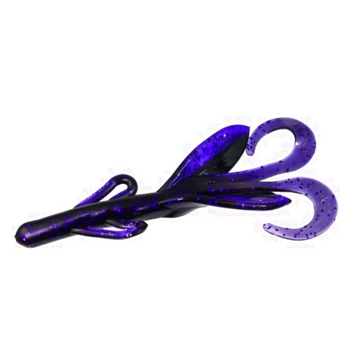 Zoom Brush Hog Creature Bait, 8 Pack, 6in, Black Light, 022369X