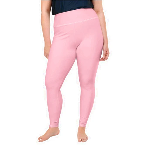 SpyfoxArt Studio Coral Pink Womens Plus Size Leggings Yoga Pants