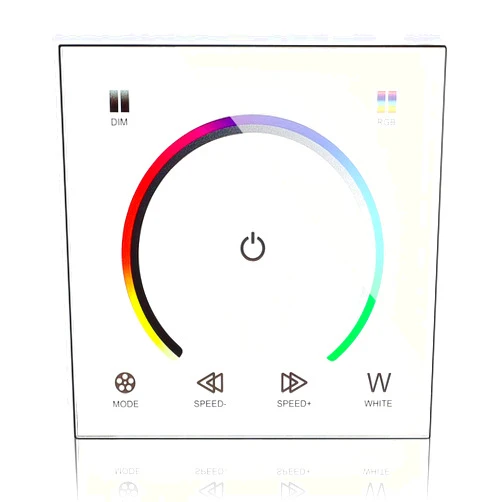 SUPERNIGHT RGB LED Strip Controller Wall Amounted Control Dimmer for SMD 5050 3528 RGB LED Strip Light, Glass Touch Panel, Sensitive Touching, LED Night Indicating Lamp, Adjust Brightness