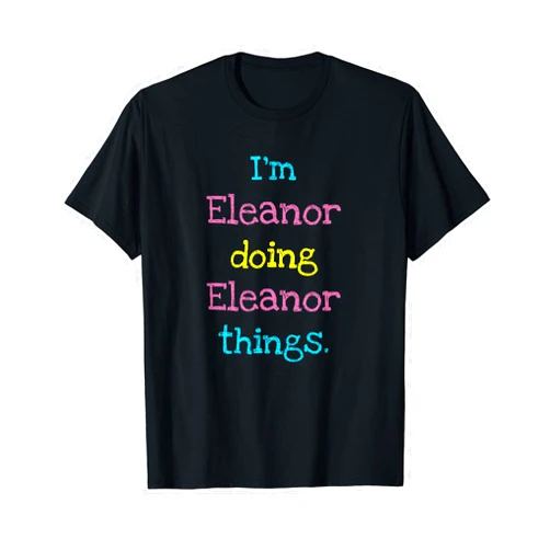 Kids Clothes Co Eleanor Cute Personalized Text Kid's Top For Girls T-Shirt