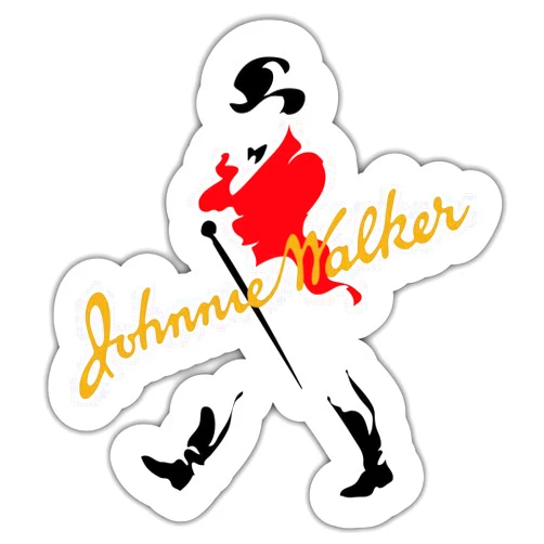 ABDSAOH Personality Johnnie Die-Cut Walker Sticke for Laptop Window Car Bumper Helmet Water Bottle 3x4 Inch (5 PCs/Pack)