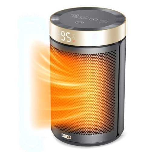 Dreo Space Heater, Portable Electric Heaters for Indoor Use with Thermostat, Digital Display, 1-12H Timer, Eco Mode and Fan Mode, 1500W PTC Ceramic Fast Safety Heat for Office Bedroom Home
