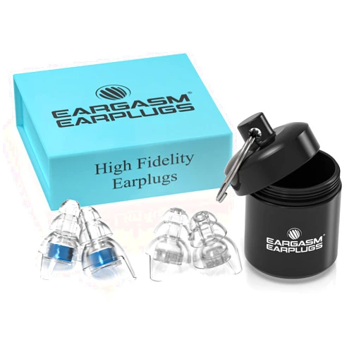 Eargasm High Fidelity Earplugs for Concerts Musicians Motorcycles Noise Sensitivity Conditions and More (Premium Gift Box Packaging) (Blue)