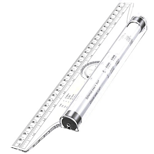 Frienda Rolling Ruler Plastic Parallel Rolling Ruler, Multifunctional Drawing Design for Measuring Drafting Office, 12 Inch
