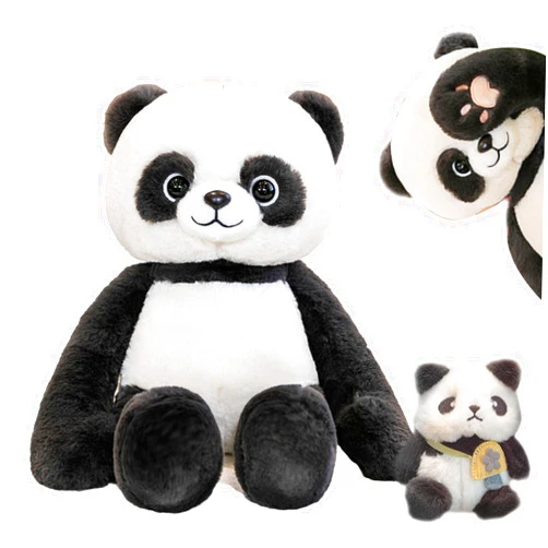 MILEGI Baby Panda Stuffed Animal Peek-A-Boo Toys, Panda PlushToy Mommy Cuddle 1 Baby Panda Toys, 13.7