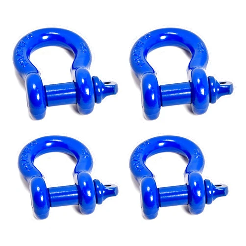 Hi-Gear Pack of 4 Blue Bow Shackles 3/4