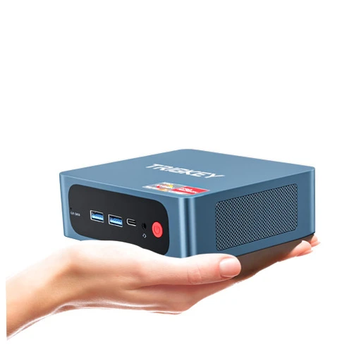 TRIGKEY Mini PC AMD Ryzen7 5700U(8C/16T, Up to 4.0GHz), 16GB DDR4 3200MHz RAM 500GB PCIE3 3000MB/S PCIE3.0 NVMe SSD, OS Mini Desktop Computers, 4K@60Hz Output/WiFi 6/BT5.2/4K@60Hz/144Hz Output/USB3