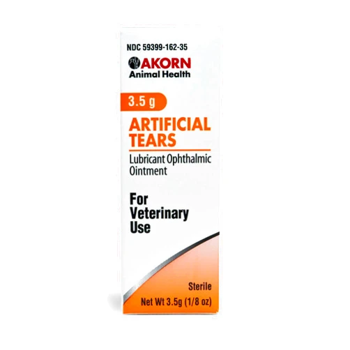 Akorn Artificial Tears | Soothes Dry & Irritated Eyes in Cats and Dogs | Veterinary-Approved Eye Lubricant Ointment | 3.5g Tube (59399-0162-35)