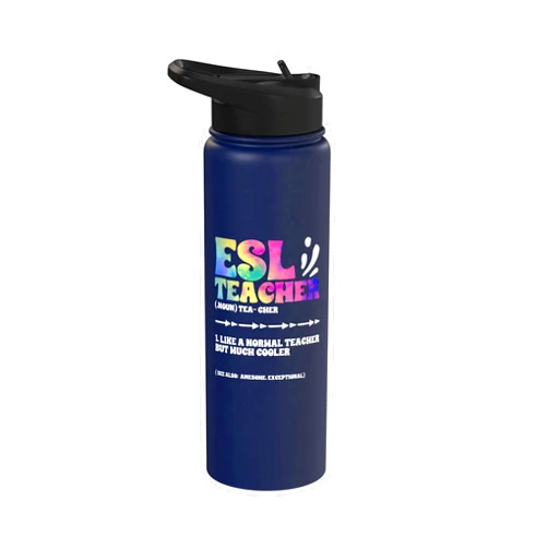 Multilingual Teacher Linguist School Teaching Esl Teacher Normal Teacher ESOL Multilingual English Teacher Stainless Steel Insulated Water Bottle