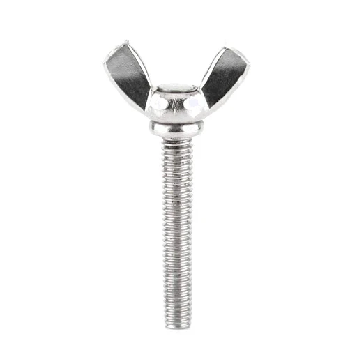 POCREATION 5PCS 8 Types M5 Butterfly Wing Nuts Assortment Kit, 304 Stainless Steel Wing Butterfly Screws Bolts Wingbolt Machine Fastener(M5*40mm)