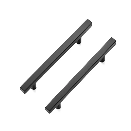 Ravinte 30 Pack 7.38'' Square Cabinet Pulls Matte Black Stainless Steel Kitchen Drawer Pulls Cabinet Handles 7-3/8”Length,5” Hole Center