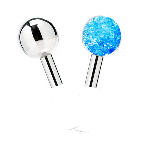 ZminRN Ice Roller for Face Ice Globes Eye Massager Facial Roller Tools Stainless Steel Cryo Globes Long-Lasting Cold Therapy for Eyes, Hot Flashes, Body Skin Care for Puffiness, Wrinkles