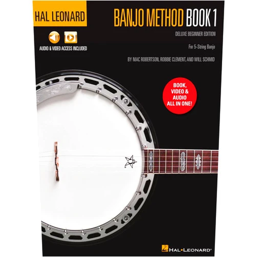 By Will Schmid (Author), Mac Robertson (Author), Robbie Clement (Author) & 0 more Hal Leonard Banjo Method Book 1 - Deluxe Beginner Edition for 5-String Banjo with Audio & Video Access Included