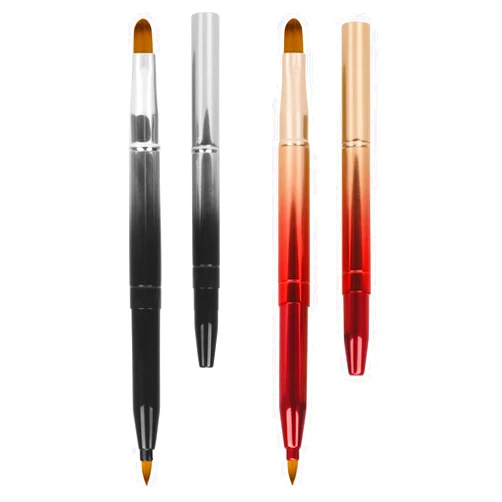 Unaone [2 Pack] Lip Brush for Lipstick, Retractable Lip Brushes, Dual-ended Makeup Brush for Lipstick Lip Gloss, Include Lid