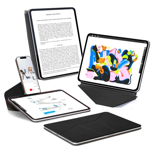 MOFT Dynamic Folio Case for iPad Pro 11- inch (M5 2025 / M4 2024), Silm Magnetic Stand Case with 20+ Viewing Angles, Auto Wake/Sleep, Ultra Thin, Jet Black