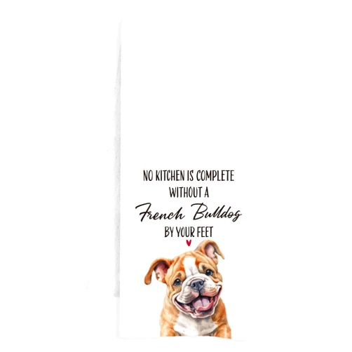 INDAJEDN French Bulldog Gifts Kitchen Towels, Frenchie Mom Gifts, French Bulldog Gifts for Women Dish Towels for Kitchen, French Bulldog Decor Hand Towels for Kitchen, Dog Kitchen Towels, 16x24 Inch