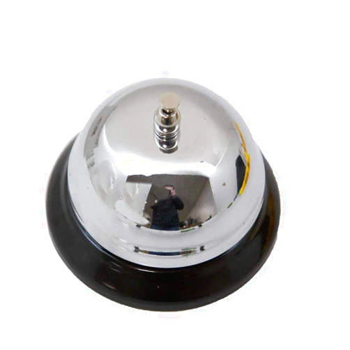 Desk Top Bell Chrome Finish, All-Metal Construction