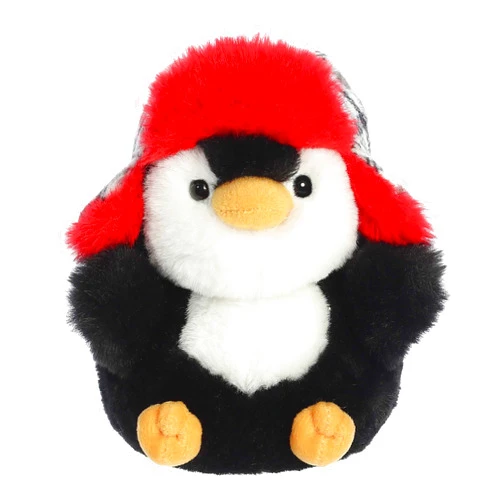 Aurora® Festive Rolly Pet™ Porter Penguin™ Stuffed Animal - Adorable Companions - On-The-Go Fun - Black 5.5 Inches