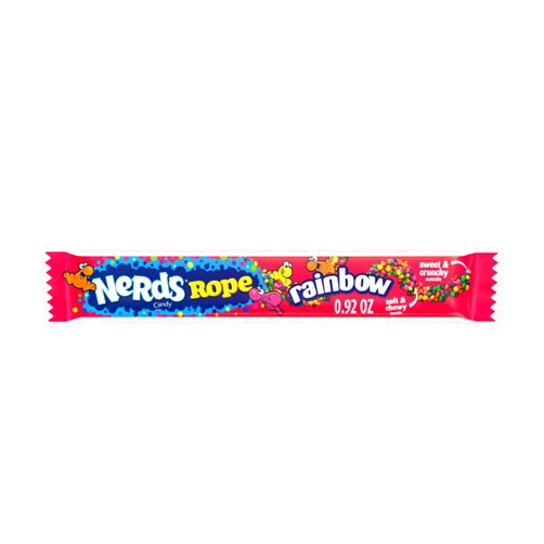 NERDS Rope, Candy, Rainbow, Crunchy and Gummy, 0.92 oz