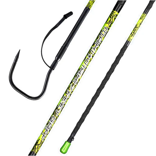 FISHAPPY Fishing Gaff Saltwater Fish Gaff with 4-Inch Stainless Steel Fishing Hook Solid Fiberglass Fishing Gaff 3'/ 4'8''/ 7'