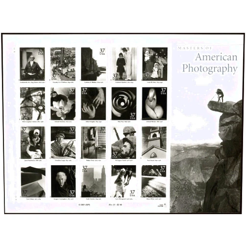 United States Postal Service Masters of American Photography Collectible Sheet of 20 37 Cent Stamps Scott 3649