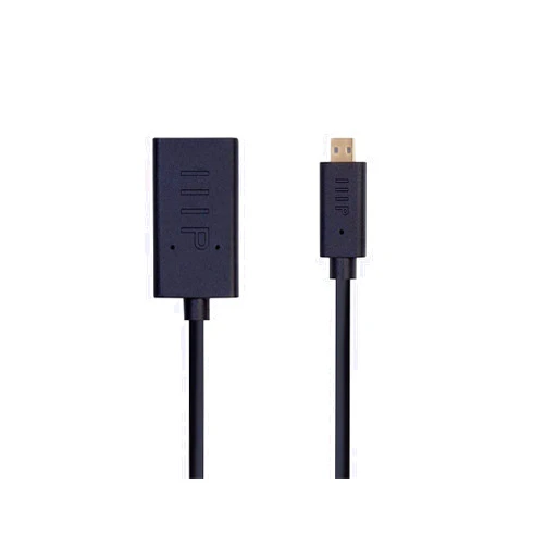 Monoprice 4K Small Diameter High Speed HDMI Female to Micro HDMI Male Passive Cable - 6 Inch - Black | 4K@60Hz, 18Gbps, 40AWG, Compatible with Gopro Hero and Other Action Camera/Cam - UltraFlex Series