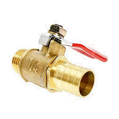 WZCUICAN 1Pc 1/4 Inch Brass Ball Valve Full Port Crimp Shut-Off Valve Connectors Accessories for Tubing (Specification : 3/8