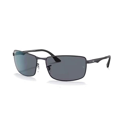 Ray-Ban RB3498 Rectangular Sunglasses For Men + BUNDLE with Designer iWear Eyewear Care Kit