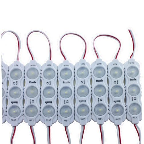 REXTiN Super bright 200pcs New Model 2835 3 LED Module 120-150LM Per module Waterproof Decorative Light for Letter Sign Advertising Signs with Tape Adhesive Backside (White)