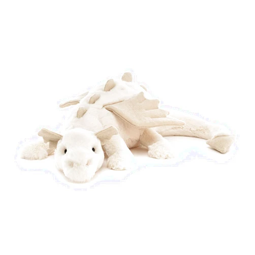 Jellycat Snow Dragon Stuffed Animal, Large 19.5 inches - Mythical Plush Toy - Classic Children's Gift