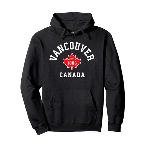 Vancouver Hoodies & Sweatshirts Vancouver Canada Hoodie Canadian Flag Maple Leaf Sweatshirt Pullover Hoodie