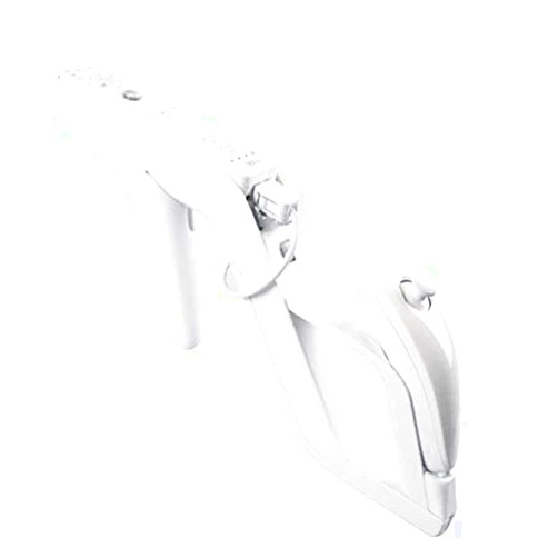 Kocak Gold Wii Zapper Gun for Wii Remote Right Left Controller, 1PCS, White, Battery Powered, Additional Functionality, Gaming Accessory
