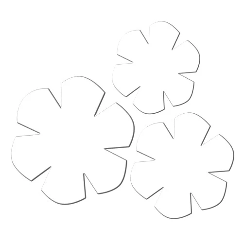 TXIN Set of 3 Bowl Cozy Template, Flower Bowl Pattern Quilting Template, Clear Acrylic Bowl Wrap Pre Cut on Fold Stencil, DIY Bowl Holder Patchwork Ruler for Sewing DIY Kitchen Crafts (8/10/12 Inch)