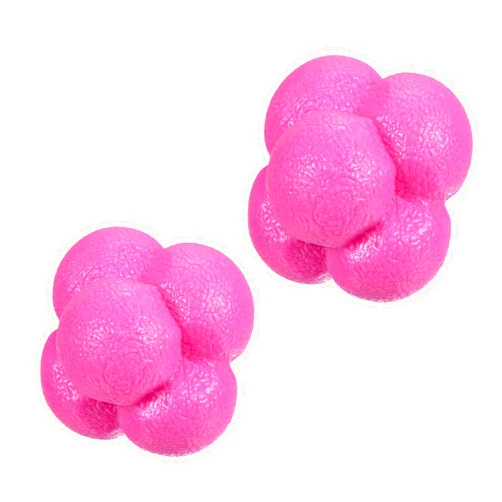 PATIKIL Bounce Reaction Balls Coordination Training Ball Agility Trainer TPR High Difficulty, for Speed Reflex, Pink
