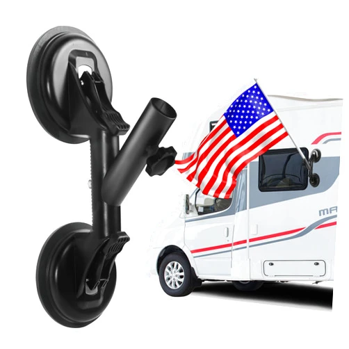 IGRARK Suction Cup Flag Holder,Quick Flag Mount for RVs,Universal Strong Suction Stable Holds Flags,Flag Holder for Truck, Camper,Boats, Yachts