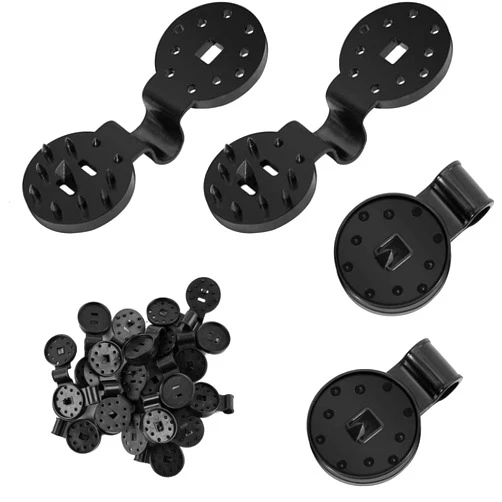 BIHOOA 50 Pieces of Shade Cloth Plastic Clips Round Plastic Black Clips for Shade nets, Anti-Bird nets, Garden nets, Shade nets, Shade Cloth Accessories