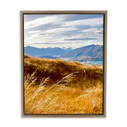 Stupell Industries Windblown Mountain Region Framed Floater Canvas Wall Art Design by Kali Wilson