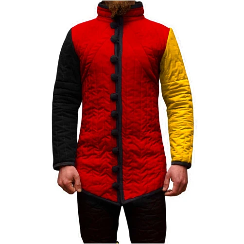 VIKING AVENUE Medieve Cotton Styliesh Gmabeson Padded Aketon Coat Costume Protective for Reanctment of SCA LARP