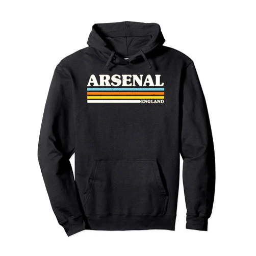 Legendary Tees Retro Stripe Arsenal Pullover Hoodie