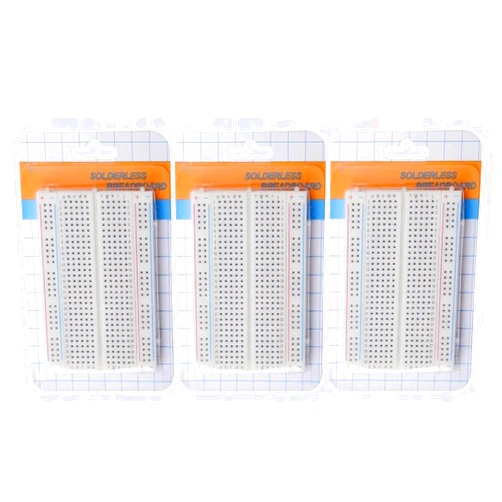 HiLetgo 3pcs 400 Ties Mini Solderless Breadboard Universal 400 Contacts Solderless Breadboard 400 Points Prototyping Shield for Electronics Testig DIY